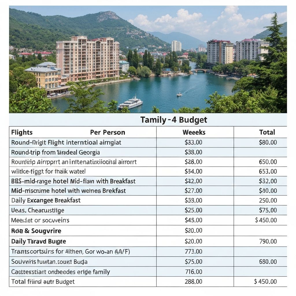 تكلفة أسبوع في باتومي للعائلات