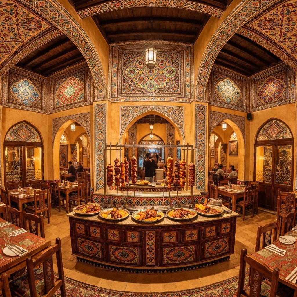 مطعم الشام - سوري في باتومي جورجيا - مطعم سوري أصيل يقدم أشهى المأكولات الشامية من الكباب والمشاو